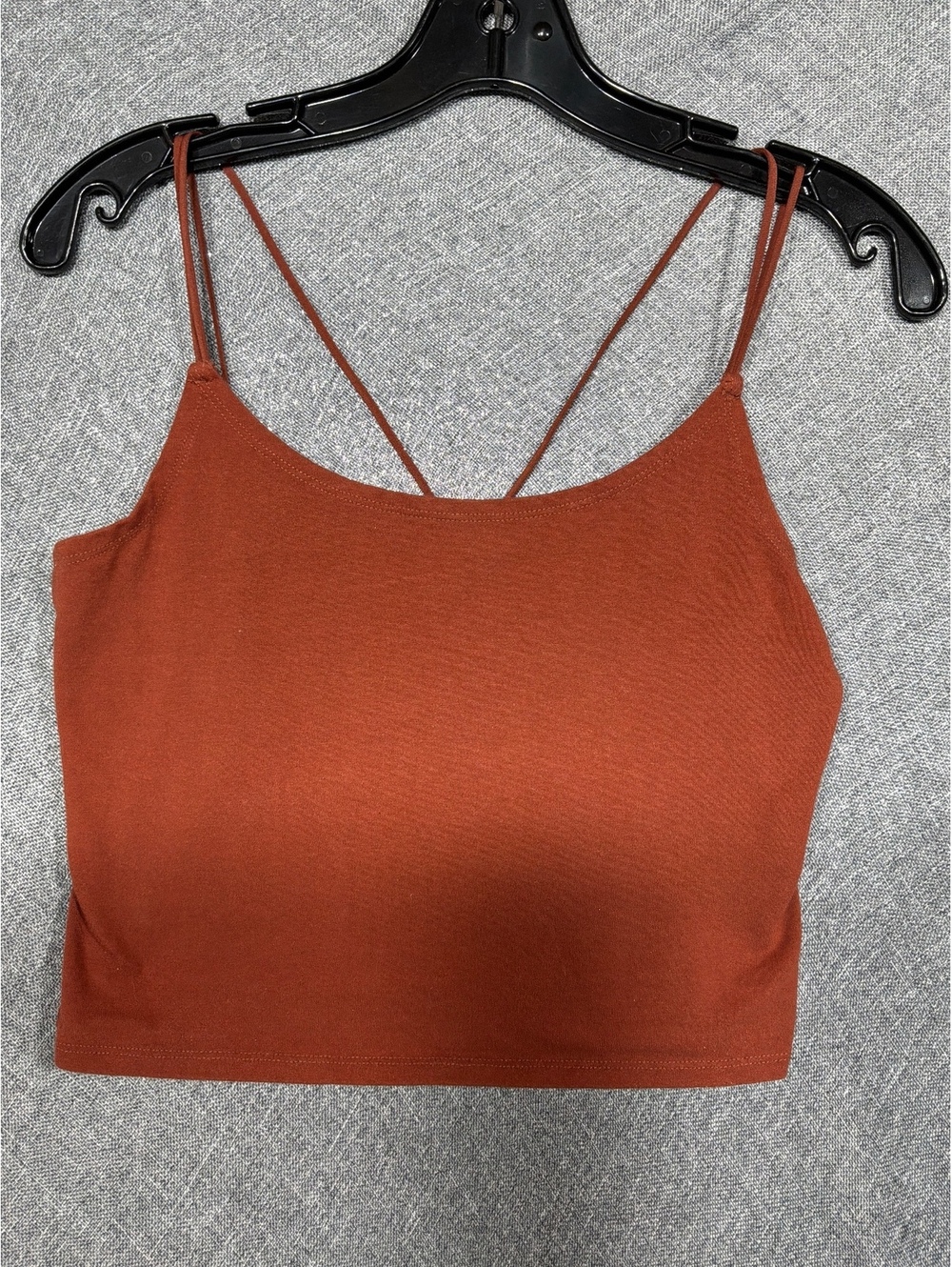 Abercrombie & Fitch Women's Rust Brown Cropped Camisole Top Medium